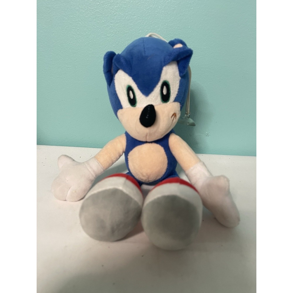Sonic the Hedgehog Sega Stuffed Animal Sonic Plush Toy Window‎ Hanger 10"
